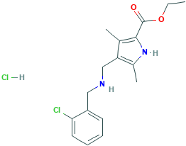 乙基 4-{[(2-氯苄基)胺]甲基}-3,5-二甲基-1H-吡咯-2-羧酸酯 盐酸盐 Ethyl 4-{[(2-chlorobenzyl)amino]methyl}-3,5-dimethyl-1H-pyrrole-2-carboxylate Hydrochloride