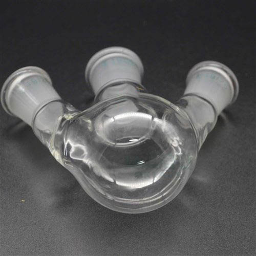 斜三口烧瓶、三口圆底烧瓶50ML|19X3
