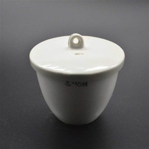 化学瓷中埚、坩埚瓷坩埚、陶瓷坩埚150ML 两件套[大包装80|中包装1]