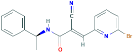 (2E)-3-(6-溴-2-吡啶基)-2-氰基-N-[(1S)-1-苯基乙基]-2-丙烯酰胺,857064-38-1[Achem-block&brvbar;0.05g]