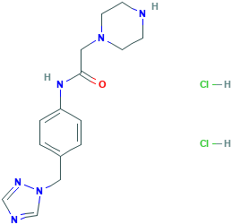 2-哌嗪-1-基-N-[4-(1H-1,2,4-三唑-1-基甲基)苯基]乙酰胺 二盐酸盐,1332528-47-8[Matrix¦500mg]