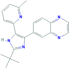 6-[2-(1,1-二甲基乙基)-5-(6-甲基-2-吡啶基)-1H-咪唑-4-基]喹喔啉,356559-20-1[macklin¦1g]