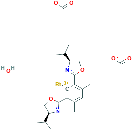 二(醋酸)合水[(S,S)-4,6-二(4-异丙基-2-恶唑啉-2-基)-间二甲苯]铑,929896-28-6[tci¦10mg]