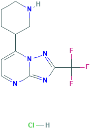 7-哌啶-3-基-2-三氟甲基-[1,2,4]-三唑并[1,5-a]嘧啶 盐酸盐,1185134-92-2[MATRIX&brvbar;250mg]