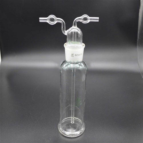 直管式洗气瓶 气体洗涤瓶洗气瓶、孟氏洗瓶 500ML 两件套。