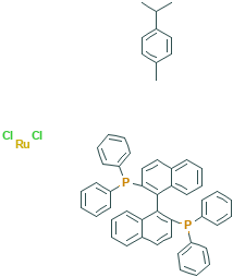 氯代[(R)-(+)-2,2′-双(二苯基膦)-1,1′-联萘](p-伞花素)氯化钌(II),145926-28-9[tci¦1G]