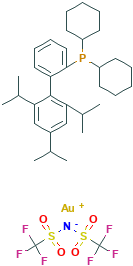 2-二环己基膦-2′,4′,6′-三异丙基联苯金(I)双(三氟甲烷磺酰)亚胺,934506-10-2[Adamas¦5g]
