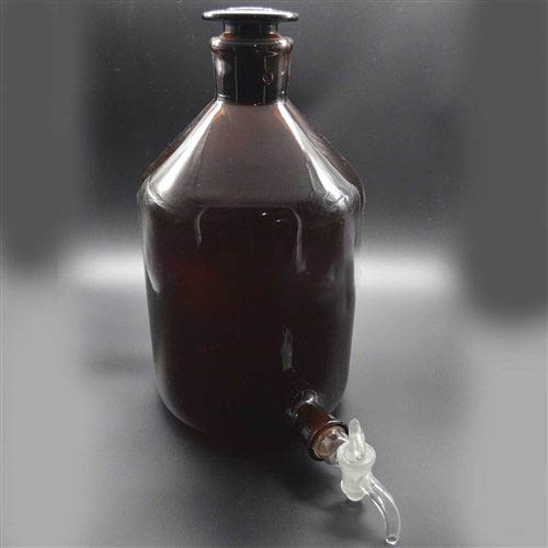 棕色高硼硅龙头瓶、棕结门下口瓶蒸馏水瓶、棕龙头瓶5000ML/个[大包装6|中包装1]