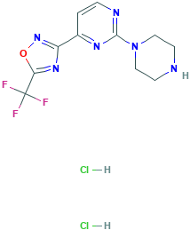 2-哌嗪-1-基-4-[5-(三氟甲基)-1,2,4-恶二唑-3-基]嘧啶二盐酸盐,1177093-00-3[Key Organics¦20g]