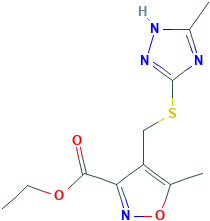 乙基 5-甲基-4-{[(5-甲基-4H-1,2,4-三唑-3-基)硫代]甲基}异恶唑-3-羧酸酯,1306739-16-1[Matrix&brvbar;500mg]