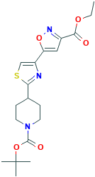 叔-丁基 4-{4-[3-(乙氧基羰基)异恶唑-5-基]-1,3-噻唑-2-基}哌啶-1-羧酸酯,1086375-72-5[matrix&brvbar;1g]
