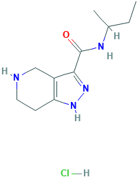 N-(伯-丁基)-4,5,6,7-四氢-1H-吡唑并-[4,3-c]吡啶-3-甲酰胺 盐酸盐,1220034-44-5[matrix&brvbar;500mg]