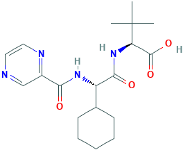 (S)-2-((S)-2-环己基-2-(吡嗪-2-羰氨基)-乙酰氨基)-3,3-二甲基丁酸,402958-96-7[matrix&brvbar;250mg]
