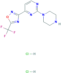 2-哌嗪-1-基-4-[5-(三氟甲基)-1,2,4-恶二唑-3-基]嘧啶二盐酸盐,1177093-00-3[Key Organics&brvbar;500mg]