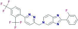 5-((6-(2,4-双(三氟甲基)苯基)吡嗪-3-基)甲基)-2-(2-氟苯基)-5H-咪唑并[4,5-c]吡啶,1000787-75-6[AQ BIOPHARMA¦25g]