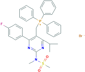 ((4-(4-氟苯基)-6-异丙基-2-(N-甲基甲基磺酰胺基)-嘧啶-5-基)甲基)三苯基溴化膦,885477-83-8[TLC¦1EA]