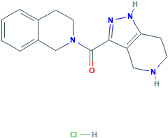 3,4-二氢-2(1H)-异喹啉基(4,5,6,7-四-氢-1H-吡唑并[4,3-c]吡啶-3-基)甲酮 HCl,1219957-23-9[matrix&brvbar;500mg]