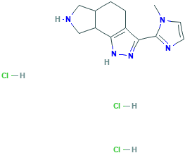 3-(1-甲基-1H-咪唑-2-基)-2,4,5,5a,6,7,8,8a-八氢-吡咯并[3,4-g]吲唑 三盐酸盐,1361113-77-0[Matrix&brvbar;250mg]