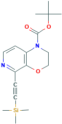 叔-丁基 5-((三甲基硅烷基)乙炔基)-2,3-二氢1H-吡啶并[3,4-b][1,4]恶嗪-1-羧酸酯,1203499-24-4[Matrix&brvbar;500mg]