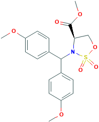 甲基(R)-3-[双(4-甲氧基苯基)甲基]-2,2-二氧-[1,2,3]恶噻唑烷-4-羧酸酯,1212136-00-9[matrix¦25g]