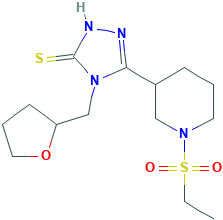 5-[1-(乙磺酰基)哌啶-3-基]-4-(四氢-呋喃-2-基甲基)-4H-1,2,4-三唑-3-硫醇,932918-86-0[Matrix&brvbar;500mg]