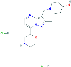 1-(2-甲基-7-吗啉-2-基-吡唑并[1,5-a]嘧啶-3-基甲基)-哌啶-4-醇 二盐酸盐,1361113-79-2[Matrix&brvbar;250mg]