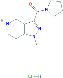 1-甲基-3-(吡咯烷-1-基羰基)-4,5,6,7-四氢-1H-吡唑并[4,3-c]吡啶 盐酸盐,1185302-20-8[Matrix&brvbar;500mg]