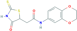 N-(2,3-二氢-1,4-苯并二恶烷-6-基)-2-(2-巯基-4-羰基-4,5-二氢-1,3-噻唑-5-基)乙酰胺,1142207-20-2[Matrix&brvbar;500mg]