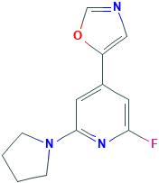 5-(2-氟-6-(吡咯烷-1-基)吡啶-4-基)-恶唑,1228665-97-1[Key Organics&brvbar;100mg]