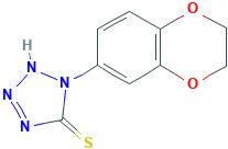 1-(2,3-二氢-1,4-苯并二恶烷-6-基)-1H-四唑-5-硫醇,460362-91-8[Matrix&brvbar;500mg]