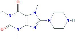 1,3,7-三甲基-8-哌嗪-1-基-3,7-二氢-嘌呤-2,6-二酮,50693-74-8[TRC&brvbar;100mg]