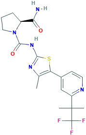 (2S)-N1-[4-甲基-5-[2-(2,2,2-三氟-1,1-二甲基乙基)-4-吡啶基]-2-噻唑基]-1,2-吡咯烷二甲酰胺,1217486-61-7[Achem-block&brvbar;0.01g]