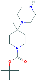 4-甲基-4-(哌嗪-1-基)哌啶-1-甲酸叔丁酯,1185064-24-7[COOLPHARM¦1g]