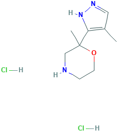 2-甲基-2-(4-甲基-1H-吡唑-3-基)-吗啉 二盐酸盐,1361114-68-2[Matrix&brvbar;250mg]