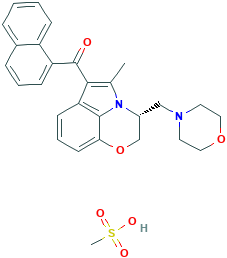 (+)-【2,3-二氢-5-甲基-3-(4-吗啡啉甲基)吡咯[1,2,3-d]-1,4-苯并噁唑琳-6-】-1-萘基甲酮,131543-23-2[COOLPHARM¦1g]