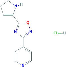 4-(5-吡咯烷-2-基-1,2,4-恶二唑-3-基)-吡啶 盐酸盐,1184979-18-7[Matrix&brvbar;500mg]