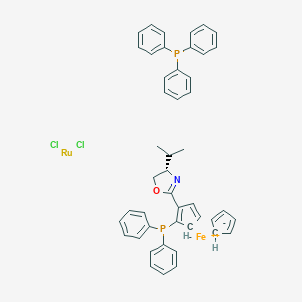(S)-2-[(SP)-2-(二苯基磷)二茂铁基]-4-异丙基-2-噁唑啉三苯基磷 钌(II)二氯化物 complex,212133-11-4[matrix&brvbar;1g]