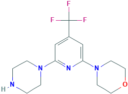 4-(6-哌嗪-1-基-4-三氟甲基-吡啶-2-基)-吗啉,1089330-41-5[Key Organics&brvbar;100mg]