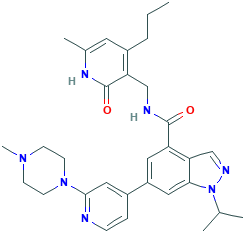 1-异丙基-N-((6-甲基-2-氧代-4-丙基-1,2-二氢吡啶-3-基)甲基)-6-(2-(4-甲基哌嗪-1-基)吡啶-4-基)-1H-吲唑-4-甲酰胺[MCE¦200mg]
