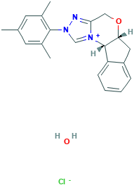 (+)-(5aR,10bS)-5a,10b-二氢-2-(2,4,6-三甲基苯基)-4H,6H-茚并[2,1-b][1,2,4]三唑[4,3-d][1,4]氯化恶唑鎓一水合物[tci&brvbar;100mg]
