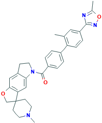 (2'-甲基-4'-(5-甲基-1,2,4-恶二唑-3-基)-[1,1'-二苯基]-4-基)(1'-甲基-6,7-二氢螺[呋喃并[2,3-f]吲哚-3,4'-哌啶]-5(2H)-基)甲酮[matrix¦1g]