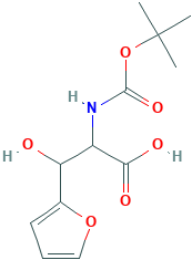 Boc-D-苏型-3-(呋喃-2-基)丝氨酸,CAS登录号1134859-70-3[matrix&brvbar;250mg]