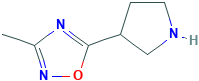 3-甲基-5-(吡咯烷-3-基)-1,2,4-噁二唑,CAS登录号902836-46-8[KEY ORGANICS&brvbar;250mg]