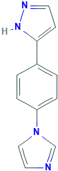 5-[4-(1H-咪唑-1-基)苯基]-1H-吡唑,CAS登录号321385-58-4[Key Organics&brvbar;25mg]
