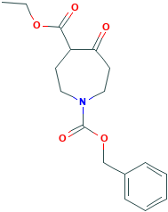1-Cbz-5-氧代氮杂环庚烷-4-甲酸乙酯,CAS登录号31696-09-0[pharmablock&brvbar;500MG]
