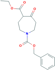 1-Cbz-5-氧代氮杂环庚烷-4-甲酸乙酯,CAS登录号31696-09-0[pharmablock¦5G]