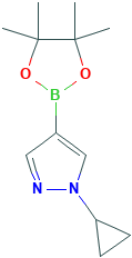 1-环丙基吡唑-4-硼酸片呐醇酯,CAS登录号1151802-22-0[Achem-block¦5g]