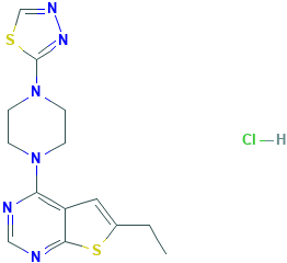 6-乙基-4-[4-(4-(1,3,4-噻二唑-2-基)-1-哌嗪基]噻吩并[2,3-d]嘧啶盐酸盐,1359873-45-2[TRC&brvbar;10mg]
