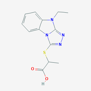 2-[(9-乙基-9H-[1,2,4]三唑并[4,3-a]苯并咪唑-3-基)硫代]丙酸,704875-04-7[Matrix&brvbar;500mg]