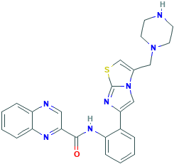 N-(2-(3-(哌嗪-1-基甲基)咪唑并[2,1-b]噻唑-6-基)苯基)喹喔啉-2-甲酰胺,925434-55-5[macklin&brvbar;10mg]